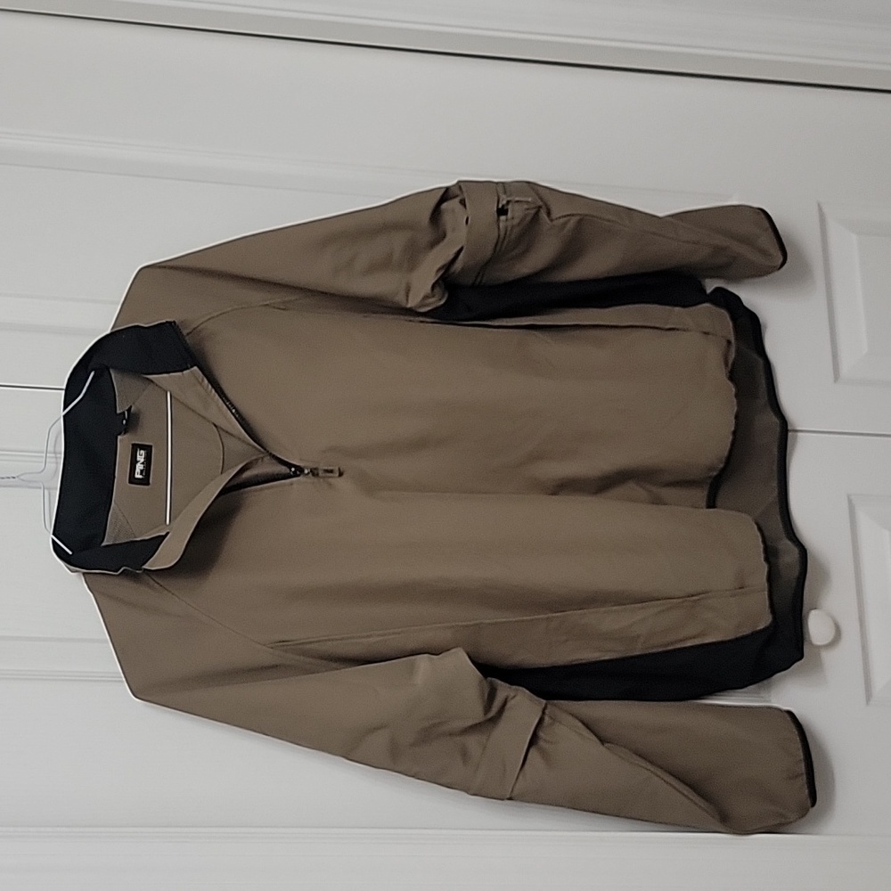 Ping Collection Quarter Zip Pullover Windbreaker, Convertible Sleeve, Size M
